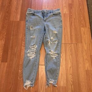 Distressed Light Blue Women's Jeans